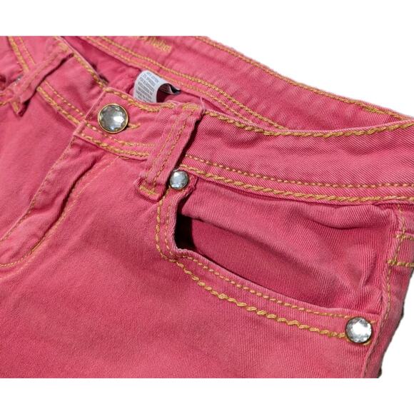 Love Nation Jean Shorts Pink Size 12 Rhinestone Gems - Picture 3 of 7